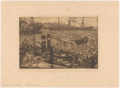 Hafen mit Schleppern in Rotterdam von Pieter Dupont