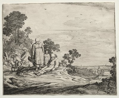 Landschaft mit Bauern von Pieter Molyn