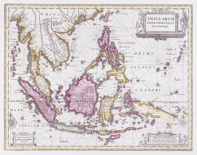 Karte von China und Indonesien, ca. 1710 von Pieter Schenk