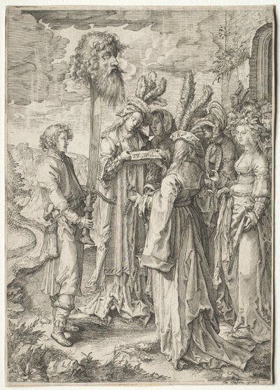David mit dem Kopf von Goliath von Pieter Serwouters