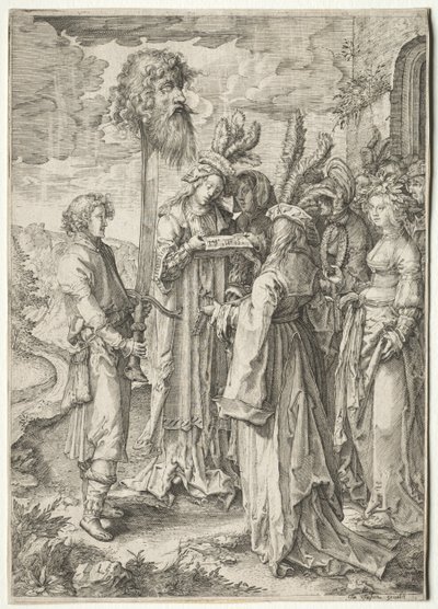 David mit dem Kopf von Goliath, 1620er-1630er von Pieter Serwouters