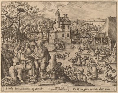 Winter von Pieter van der Heyden after Hans Bol