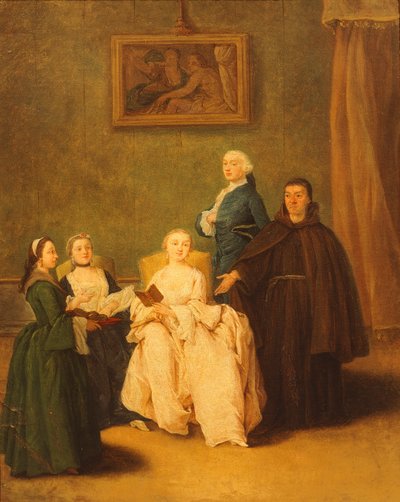 Der Besuch der Mönche von Pietro Longhi