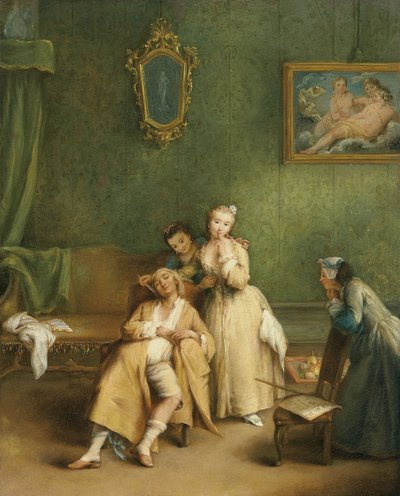 Das Kitzeln, ca. 1755 von Pietro Longhi