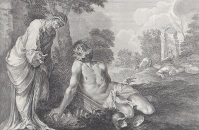 Hiob wird von seiner Frau getadelt von Pietro Monaco