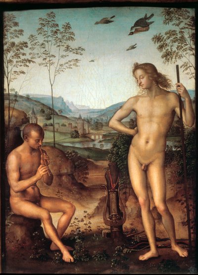 Apollo und Marsyas von Pietro Perugino