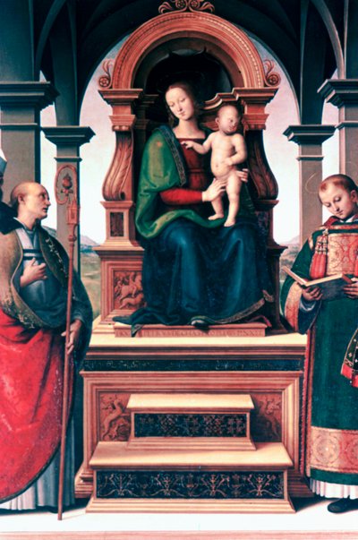 Madonna mit Kind und Heiligen von Pietro Perugino