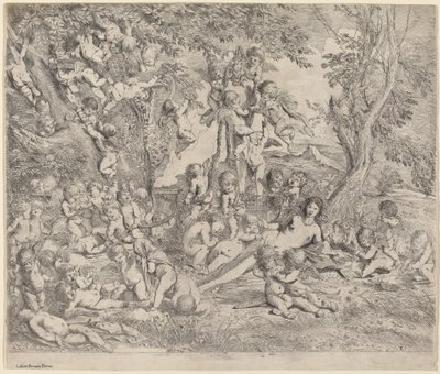 Venus in einem Garten mit Cupidos von Pietro Testa