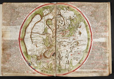 Weltkarte, ca. 1320-25 (Pergament) von Pietro Vesconte