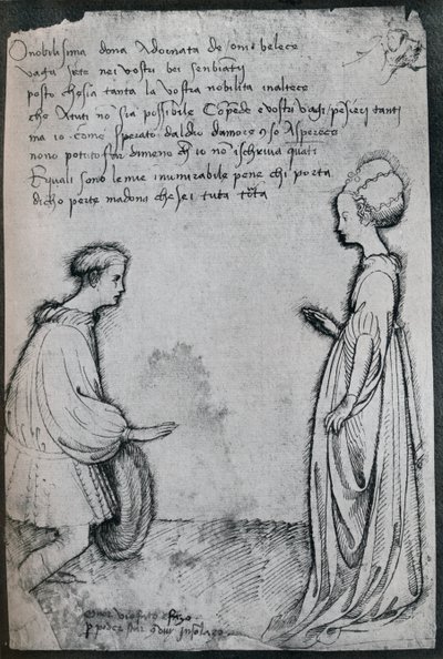 Ein Liebesduett, 15. Jahrhundert, 1925 von Antonio Pisanello