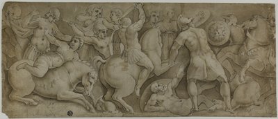 Schlacht der Amazonen von Polidoro da Caravaggio