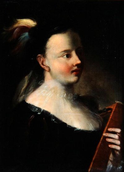 Dame mit Kitara von Polish School