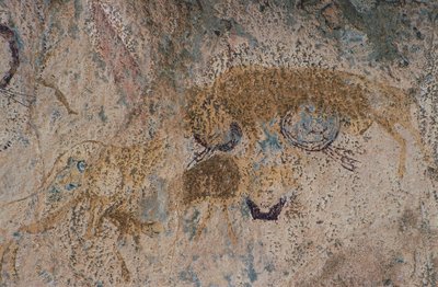Wilde Tiere (Höhlenmalerei) von Prehistoric Prehistoric