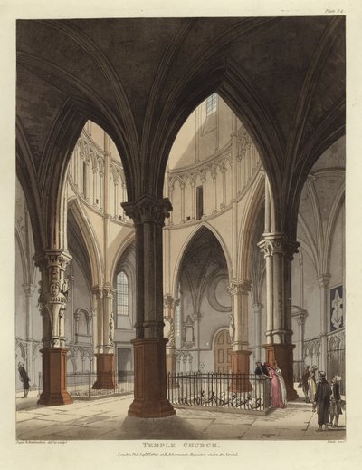 Temple Church von Pugin and Rowlandson