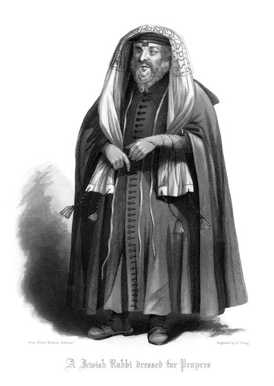 Ein jüdischer Rabbi im Gebet von R. Young
