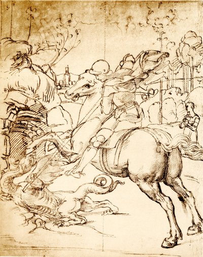 St. Georg tötet den Drachen von Raffaello Sanzio Raphael