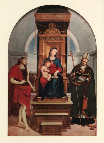 Die Ansidei Madonna, 1505, ca. 1912 von Raffaello Sanzio Raphael