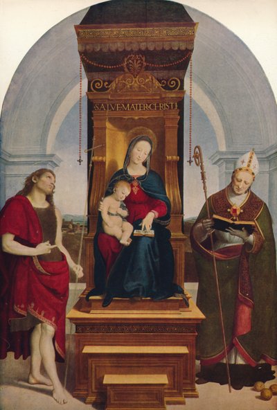 Die Madonna Degli Ansidei, 1505, um 1915 von Raffaello Sanzio Raphael