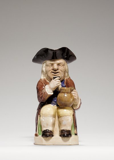 Staffordshire Creamware Toby-Krug, ca. 1785 von Ralph Junior Wood