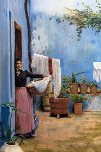 Der blaue Patio von Ramon and Rusinol Santiago (1861 1932) Casas