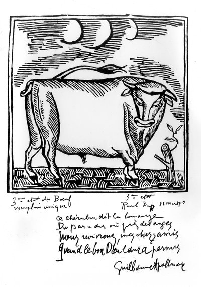 Illustration aus "Le Bestiaire" von Guillaume Apollinaire von Raoul Dufy