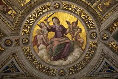 Justitia Fresko in der Stanza della Segnatura von Raffaello Sanzio Raphael