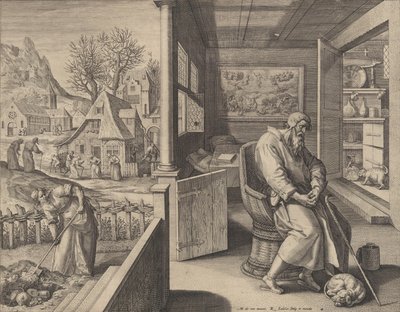 Dolor Trauer, ca. 1580-1628 von Raphael Sadeler
