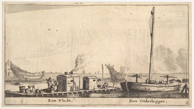 Ein Floß und ein Onderlegger, 17. Jahrhundert von Reinier Zeeman