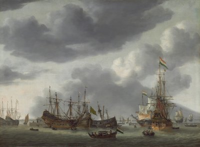 Amsterdamer Hafenszene von Reinier Zeeman