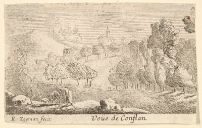 Ansicht von Conflans, Mitte des 17. Jahrhunderts von Reinier Zeeman