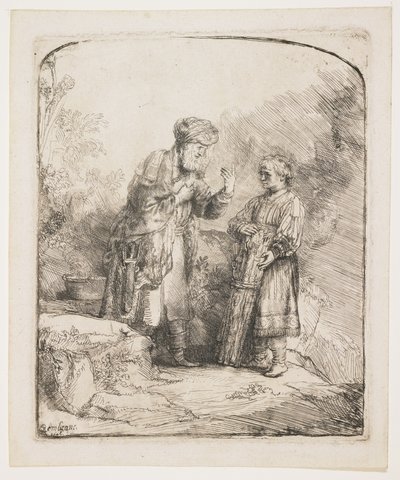Abraham und Isaak, 1645 von Rembrandt van Rijn