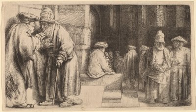 Juden in der Synagoge von Rembrandt van Rijn