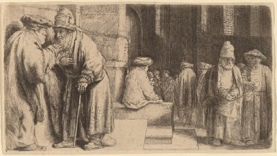 Juden in der Synagoge von Rembrandt van Rijn