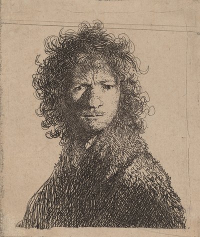 Selbstporträt, Stirnrunzelnd von Rembrandt van Rijn