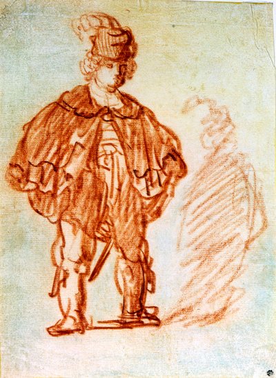 Stehender Schauspieler, 1630er Jahre von Rembrandt van Rijn