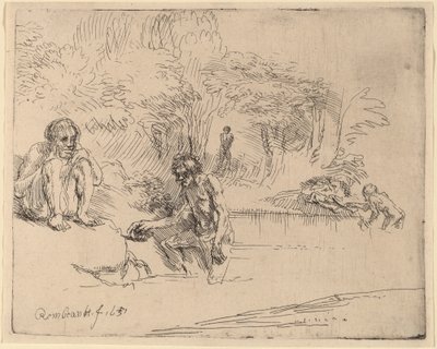 Die Badenden von Rembrandt van Rijn