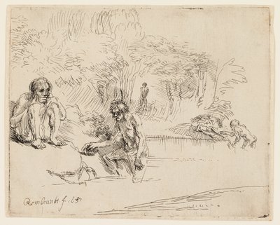 Die Badenden von Rembrandt van Rijn