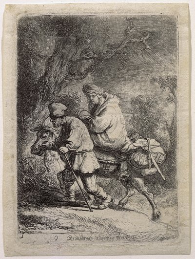 Die Flucht nach Ägypten von Rembrandt van Rijn