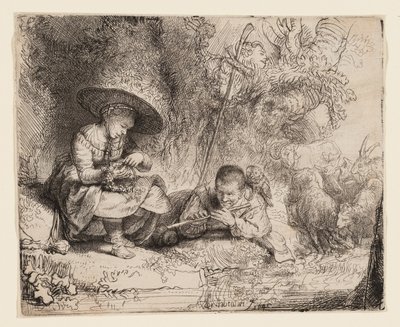 Der Flötenspieler von Rembrandt van Rijn