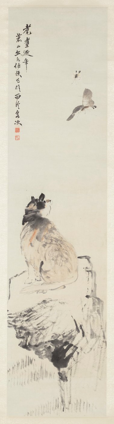 Katze und Schmetterling von Ren Yu