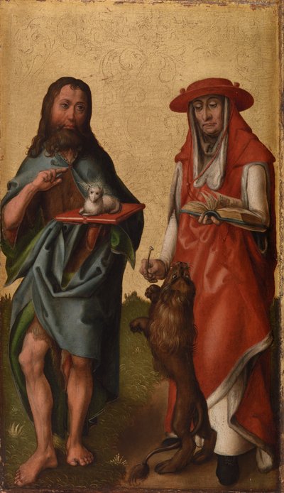 Heilige Johannes der Täufer und Hieronymus von Rhenish Master