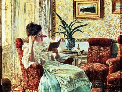 Frau beim Lesen von Ricardo Lopez Cabrera