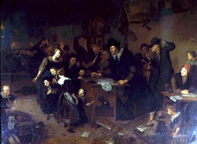 Innenansicht einer Schule von Richard Brakenburg