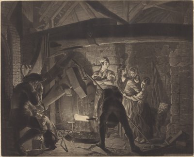 Eine Eisenhütte von Richard Earlom after Joseph Wright