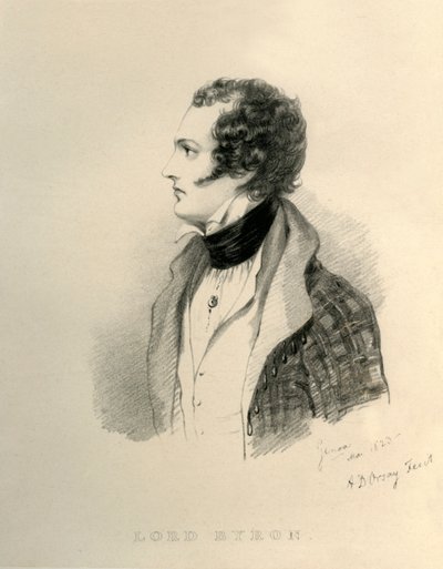 Lord Byron, 1823 von Richard James Lane