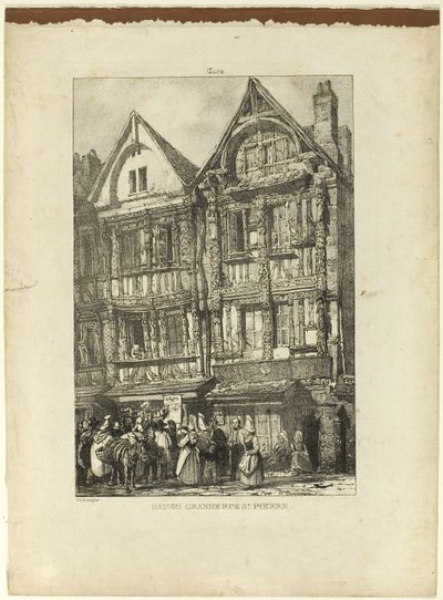 Maison Grande, Rue St. Pierre von Richard Parkes Bonington