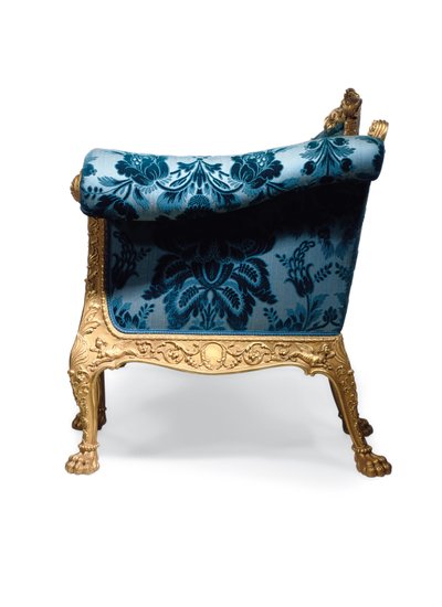 Ein George III vergoldetes Holzsofa von Robert Adam
