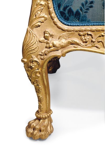 Ein George III vergoldetes Holzsofa von Robert Adam