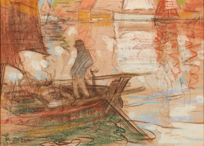 Fährmann von Concarneau 1894 von Robert Brough
