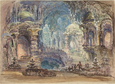 Fantastische Pavillons in einer Grotte von Robert Caney